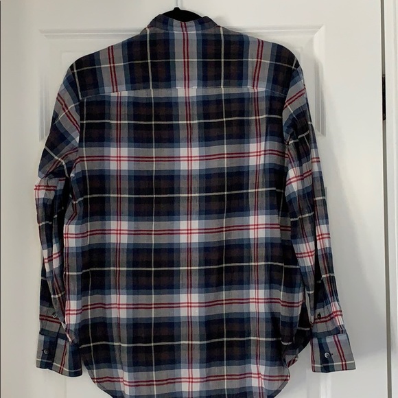 Madewell navy white red plaid tunic top - Picture 5 of 7